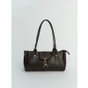 LCW ACCESSORIES Kahverengi Deri Görünümlü Kadın Omuz Çantası
