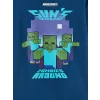 LCW Kids Petrol Minecraft Baskılı Erkek Çocuk Kalın Sweatshirt