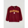 LCW Kids Kırmızı Galatasaray Baskılı Erkek Çocuk Kalın Sweatshirt