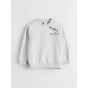 LCW Kids Gri Dinozor Baskılı Erkek Çocuk Sweatshirt ve Eşofman Altı