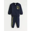 LCW Kids Lacivert Fenerbahçe Baskılı Erkek Çocuk Kalın Sweatshirt ve Eşofman Altı