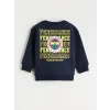 LCW Kids Lacivert Fenerbahçe Baskılı Erkek Çocuk Kalın Sweatshirt ve Eşofman Altı