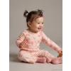 LCW baby Pembe Fırfır Detaylı Kız Bebek Bluz ve Tayt