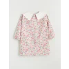 LCW Kids Pembe Bebe Yaka Çiçekli Kız Çocuk Elbise