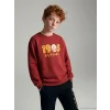 LCW Kids Kırmızı Galatasaray Baskılı Erkek Çocuk Kalın Sweatshirt