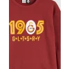 LCW Kids Kırmızı Galatasaray Baskılı Erkek Çocuk Kalın Sweatshirt