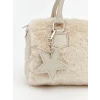 LCW ACCESSORIES Ekru Yıldız Desenli Pelüş Kadın Kol Çantası