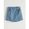 LCW Kids Mavi Kız Çocuk Jean Şort Etek