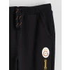 LCW Kids Siyah Beli Lastikli Galatasaray Baskılı Erkek Çocuk Jogger Eşofman Altı