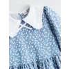 LCW Kids Mavi Bebe Yaka Çiçekli Kız Çocuk Elbise