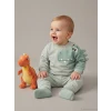 LCW baby Yeşil Dinozor Baskılı Erkek Bebek Eşofman Takımı