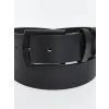 LCW ACCESSORIES Siyah Deri Görünümlü Erkek Kemer