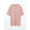 LCWAIKIKI Basic Pembe Bisiklet Yaka Penye Erkek Tişört
