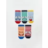 LCW Kids Karışık Desenli Erkek Çocuk Patik Çorap 5li