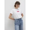 Mavi 1610622-86417 Kırmızı Miav Baskılı Beyaz Tişört