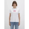 Mavi 1610622-86417 Kırmızı Miav Baskılı Beyaz Tişört