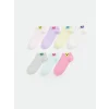 LCW Kids Pembe Desenli Kız Çocuk Patik Çorap 7li