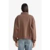 Defacto G6186AXBN1 Kahve Oversize Geniş Kalıp Yarım Fermuarlı Baskılı Kalın Kumaş Sweatshirt