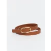 LCW ACCESSORIES Kahverengi Deri Görünümlü Kadın Kemer 3lü