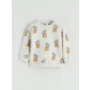 LCW baby Bej Baskılı Erkek Bebek Sweatshirt ve Pantolon