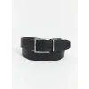 LCW ACCESSORIES Siyah Deri Görünümlü Erkek Kemer