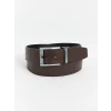 LCW ACCESSORIES Siyah Deri Görünümlü Erkek Kemer