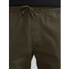 XSIDE Haki Slim Fit Erkek Gabardin Jogger Pantolon