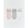 LCW Kids Pembe Desenli Kız Çocuk Patik Çorap 7li