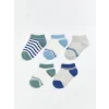LCW baby Ekru Erkek Bebek Çizgili Patik Çorap 5li
