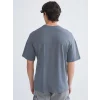 XSIDE Gri Bisiklet Yaka Penye Erkek Tişört