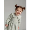 LCW baby Yeşil Bebe Yaka Kız Bebek Elbise