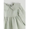 LCW baby Yeşil Bebe Yaka Kız Bebek Elbise