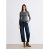 LCW Jeans İndigo Boyfriend Kadın Jean Pantolon