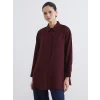 LCW Modest Bordo Bağlama Detaylı Kadın Gömlek Tunik