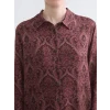 LCW Grace Bordo Desenli Kadın Gömlek Tunik