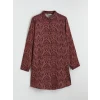 LCW Grace Bordo Desenli Kadın Gömlek Tunik