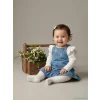 LCW baby Mavi Kız Bebek Jean Elbise ve Bluz 2li