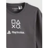 LCW Kids Gri PlayStation Baskılı Erkek Çocuk Pijama Takımı