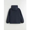 LCW Kids Lacivert Su İtici Kapüşonlu Erkek Çocuk Mont