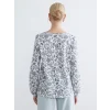LCW Grace Ekru Bağlamalı Yaka Çiçekli Bluz