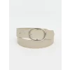 LCW ACCESSORIES Bej Deri Görünümlü Kadın Kemer