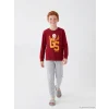 LCW Kids Kırmızı Galatasaray Baskılı Erkek Çocuk Pijama Takım