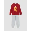 LCW Kids Kırmızı Galatasaray Baskılı Erkek Çocuk Pijama Takım