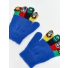 LCW ACCESSORIES Mavi Baskılı Erkek Çocuk Triko Eldiven