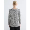 LCW Grace Gri Bisiklet Yaka Puantiyeli Bluz