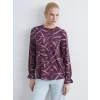 LCW Grace Mürdüm Bisiklet Yaka Desenli Bluz