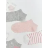 LCW Kids Pembe Desenli Kız Çocuk Patik Çorap 5li