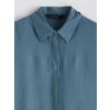 LCWAIKIKI Classic Petrol Oversize Modal Karışımlı Kadın Gömlek Tunik