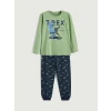 LCW Kids Yeşil Baskılı Erkek Çocuk Pijama Takımı