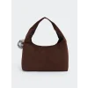 LCW ACCESSORIES Kahverengi Süet Görünümlü Kadın Omuz Çantası